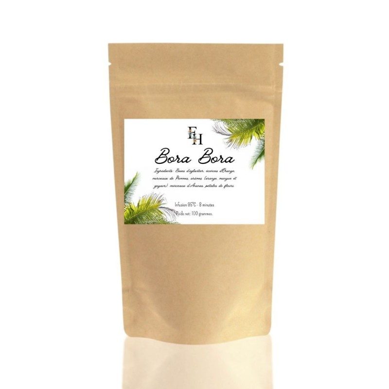 Bora Bora - Infusion aromatisée - Sachet 100 grammes Bora Bora - Infusion aromatisée - Sachet 100 grammes