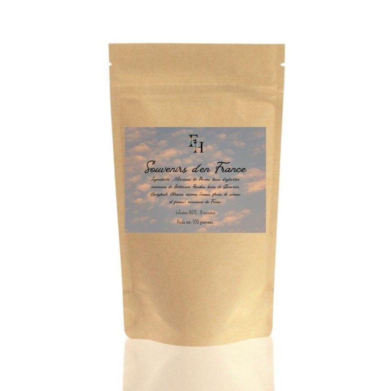 Souvenirs d'en France - Infusion aromatisée - Sachet 100 grammes Souvenirs d'en France - Infusion aromatisée - Sachet 100 grammes