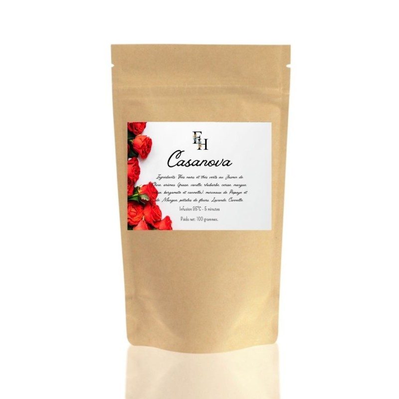Casanova - Thé noir & thé vert - Sachet 100 grammes Casanova - Thé noir & thé vert - Sachet 100 grammes