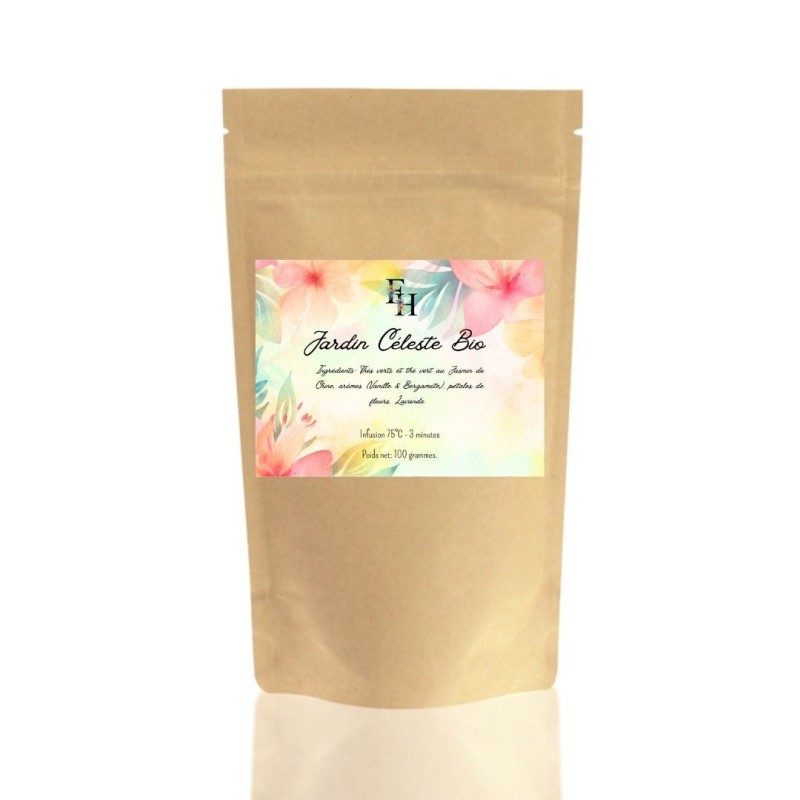 Jardin Céleste - Thé Vert - Sachet 100 grammes Jardin Céleste - Thé Vert - Sachet 100 grammes