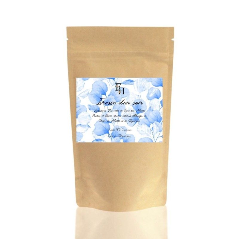 Ivresse d'un soir - Thé Vert - Sachet 100 grammes Ivresse d'un soir - Thé Vert - Sachet 100 grammes