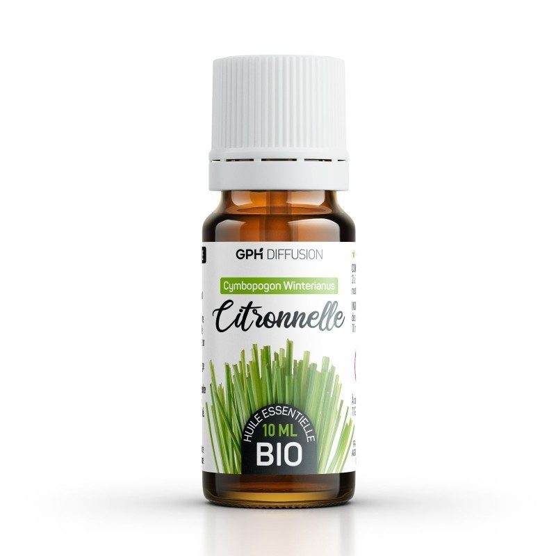 Huile essentielle CITRONNELLE BIO AB - 10ml Huile essentielle CITRONNELLE BIO AB - 10ml