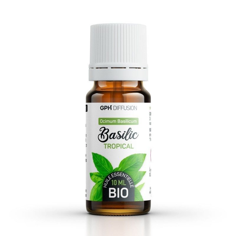 Huile essentielle BASILIC TROPICAL BIO AB 10 ML. Huile essentielle BASILIC TROPICAL BIO AB 10 ML.