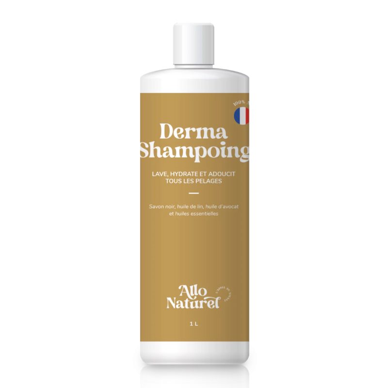 Derma Shampooing - Shampooing naturel: lave, hydrate et adoucit les pelages - 1 litre Derma Shampooing - Shampooing naturel: lave, hydrate et adoucit les pelages - 1 litre