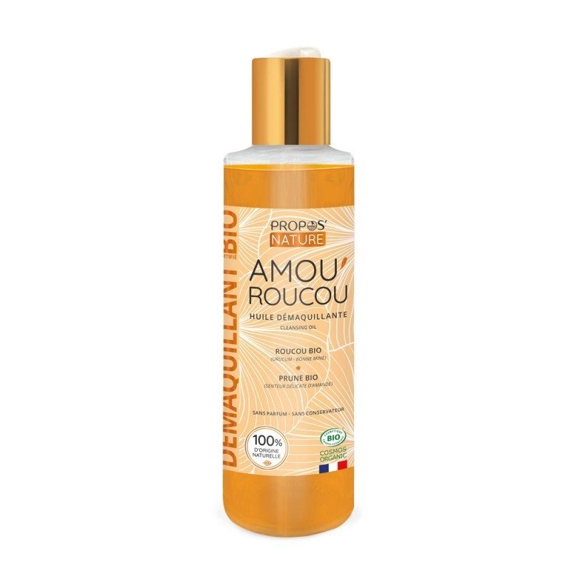 Huile démaquillante Roucou et Prune "Amou Roucou" bio - 125ml Huile démaquillante Roucou et Prune "Amou Roucou" bio - 125ml