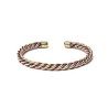 Bracelet torsadé couleur bronze & or