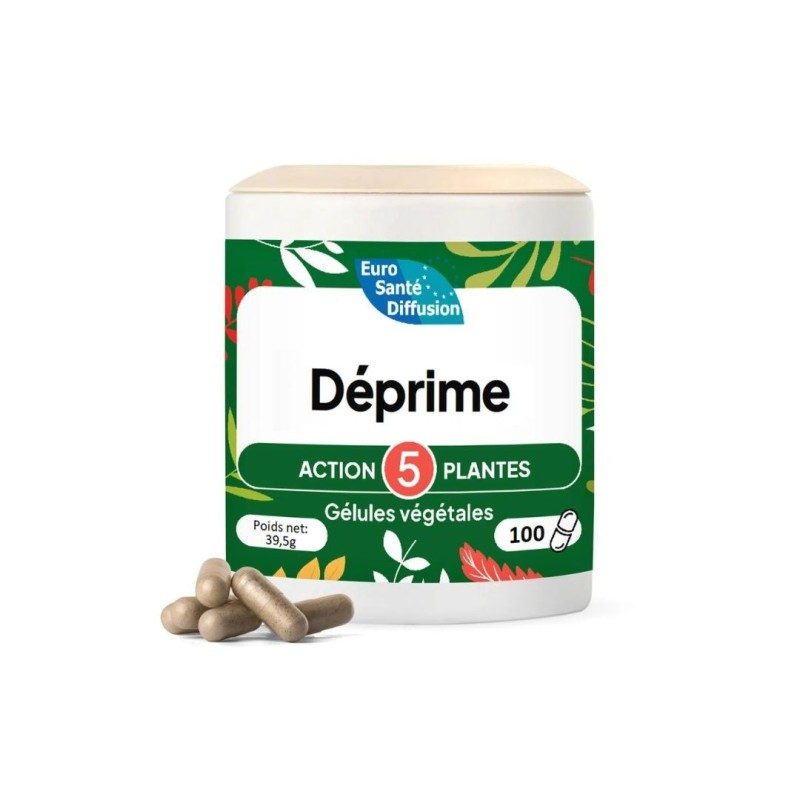 Déprime - 100 gélules Action 5 Plantes Déprime - 100 gélules Action 5 Plantes
