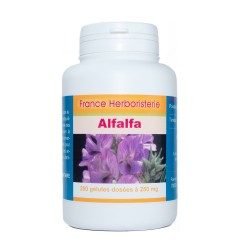 100 Alfalfa capsules - 200 mg doses - France Herboristerie