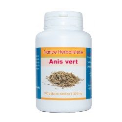 Pot of 100 capsules of Anis Green - To improve digestion - France Herboristerie
