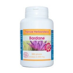BARDANE root 100 250 mg hard capsules - Pot of 100 capsules - France Herboristerie