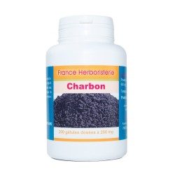 GELULES CHARBON vegetal 120 capsules with 260 mg dose. - France Herboristerie