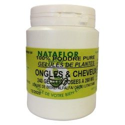 Nails and hair 120 capsules 260 mg pure powder - France Herboristerie