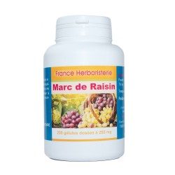 MARC DE RAISIN GELES 100 Kapseln mit einer Dosierung von 250 mg reinem Pulver.