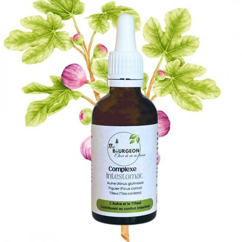 Complexe Intestomac - Bourgeons d'Aulne, de Figuier et de Tilleul - Gemmothérapie Flacon de 50ml