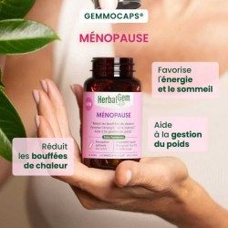 Menopause - 30 GEMMOCAPS - Hot flashes, sleep, weight - Herbalgem