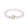 Elastic bracelet charm sun - Beads Quartz Pink