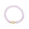 Elastic bracelet charm sun - Beads Quartz Pink