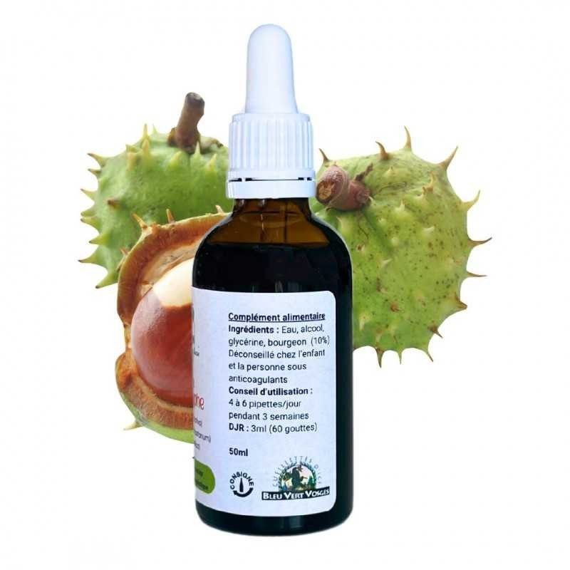 Vein and Lymph Complex - Chestnut, Horse Chestnut, Sorbier - Gemmotherapy 50ml bottle Vein and Lymph Complex - Chestnut, Horse Chestnut, Sorbier - Gemmotherapy 50ml bottle