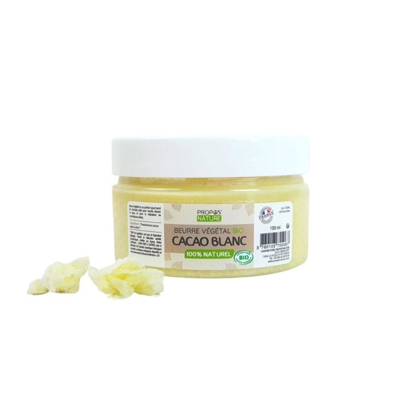 Beurre végétal de CACAO BLANC BIO