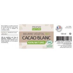 Beurre végétal de CACAO BLANC BIO