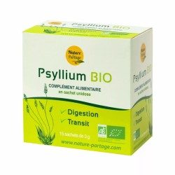 Psyllium BIO Nature et Partage - 15 sachets unidose - Transit intestinal