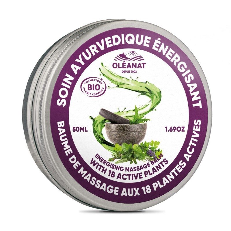 Baume de massage aux 18 plantes - Soin ayurvédique énergisant