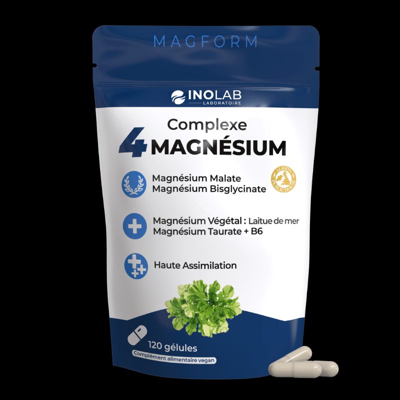 Complexe 4 Formes de Magnésium + Vitamine B6 - Magform 120 gélules