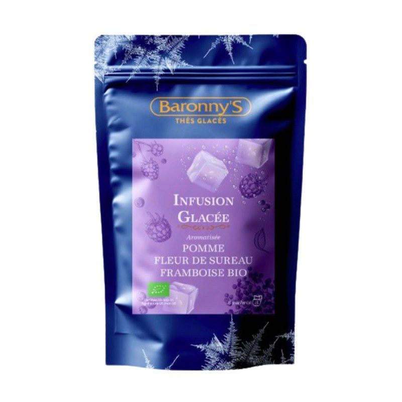 Infusion Glacée - Pomme, Fleur de Sureau et Framboise BIO - 8 sachets