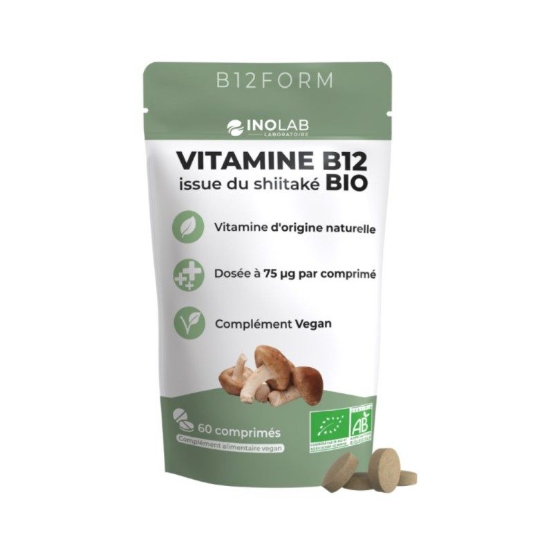 Vitamine B12 issue du shiitaké BIO - B12FORM - 60 comprimés