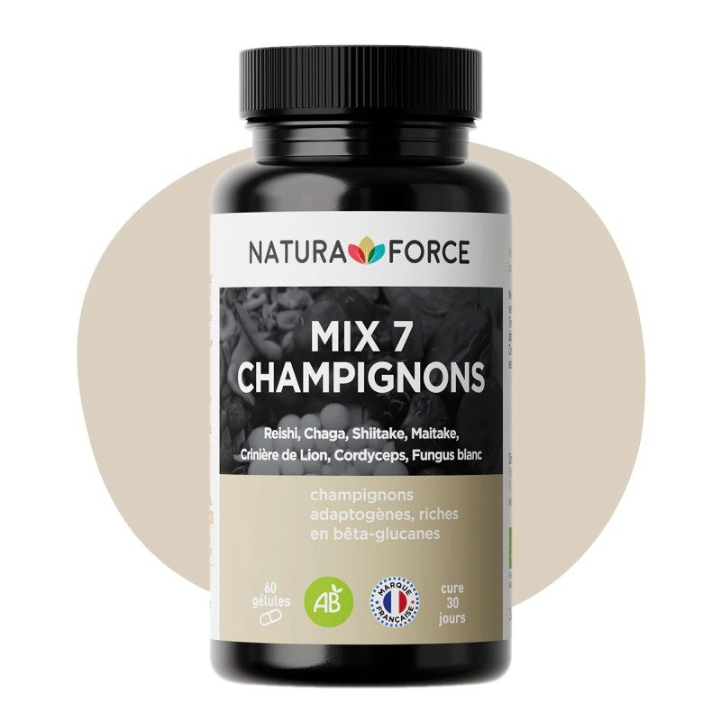 Mix 7 Champignons Bio – Adaptogènes Naturels | Natura Force