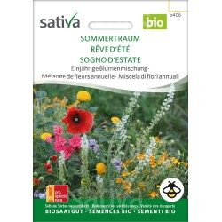 Mélange de fleurs anuelles semences BIO - Rêve d'été - Tagète, Zinnia, Pavot, Emilia