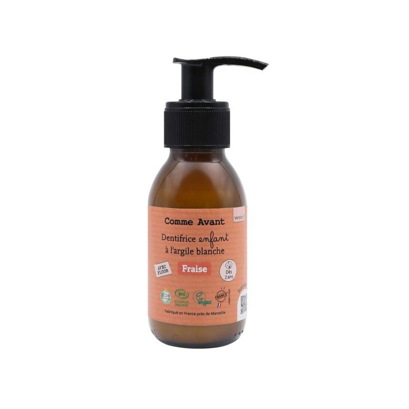 Dentifrice Enfant Bio à la Fraise – Comme Avant - Flacon pompe 90ml
