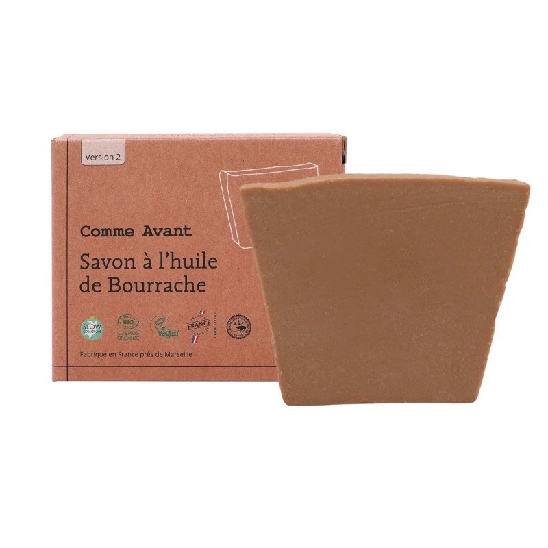 Savon à l’huile de Bourrache Bio – Peaux sèches & matures | Comme Avant