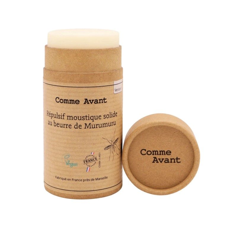 Répulsif Moustique Solide en stick au Beurre de Murumuru – Comme Avant - 80g