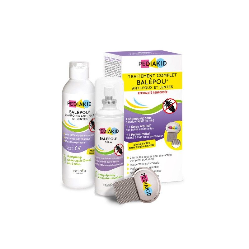 Traitement Complet Balépou® Anti-Poux et Lentes – PEDIAKID