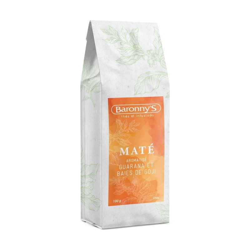 Maté aromatisé Guarana & Baies de Goji - 100g vrac Baronny's