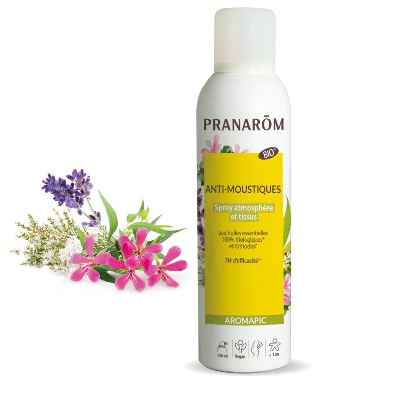 Spray anti-moustiques BIO - Atmosphère et tissus - Pranarôm