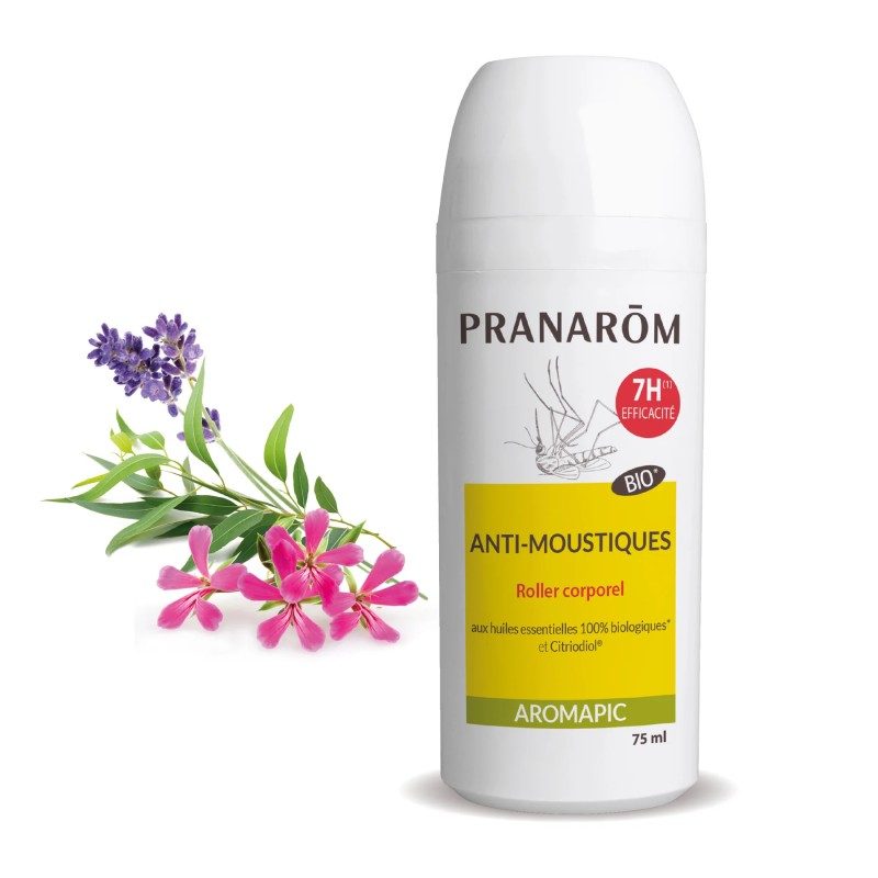 Roller anti-moustique bio – Protection naturelle 7h – Pranarôm Aromapic