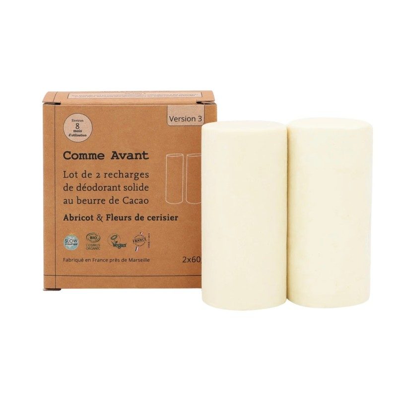 Recharges Déodorant Solide Abricot & Fleurs de Cerisier – Comme Avant