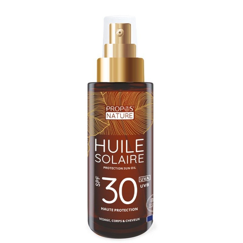 Huile Solaire Naturelle SPF30 – Haute Protection UVA/UVB – 100 ml