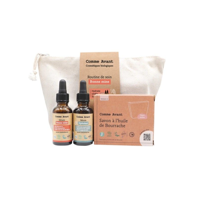 Routine bonne mine naturelle – Coffret soin éclat du teint bio | Comme Avant