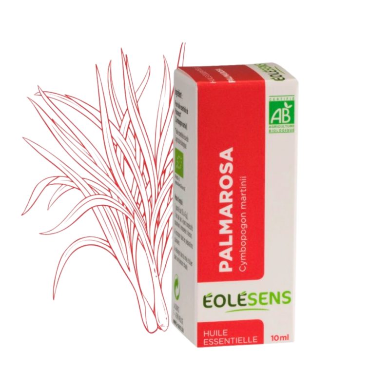 Huile essentielle de Palmarosa bio – Pure, naturelle et purifiante – 10 ml