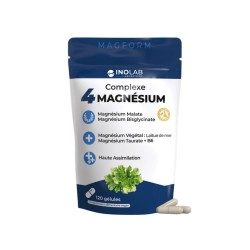 Complexe 4 Formes de Magnésium + Vitamine B6 - Magform 120 gélules