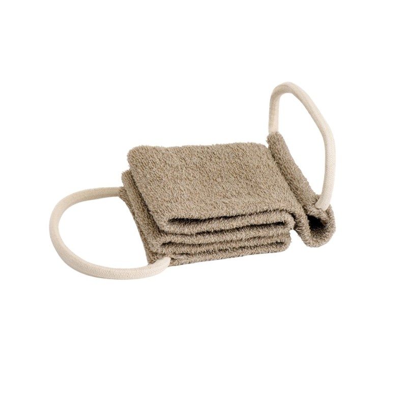Ceinture de massage douche – Lanière exfoliante en coton bio & lin bio