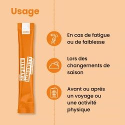 Captain Immunity – Booster d’immunité naturel avec Vitamine C, Zinc & Échinacée – 10 sticks