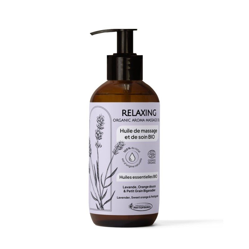 Huile de Massage Relaxing Bio - 250 ml | Détente & apaisement