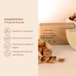 Shampoing Solide Cheveux Normaux Bio - Huile de Noisette - Comme Avant - Utilisable chez les touts petits