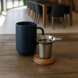 Tisanière JULIET Bleue 475 ml – Mug en grès | Grande contenance