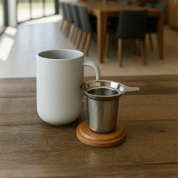 Tisanière JULIET Perle 475 ml – Mug en grès élégant & cocooning
