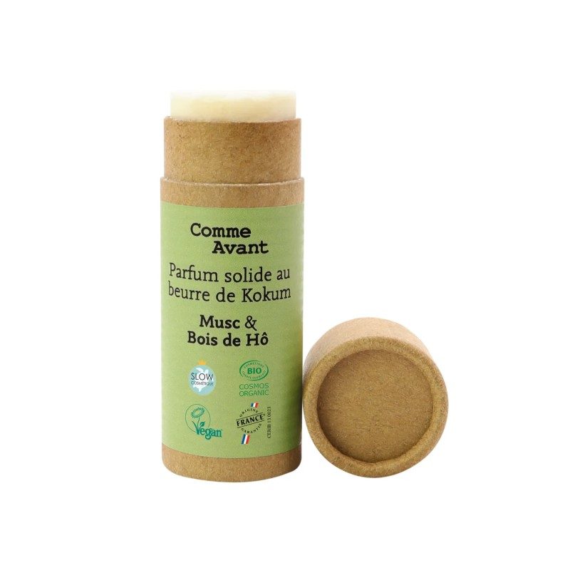 Parfum solide Musc & Bois de Hô bio – Sans alcool – Stick 20 g
